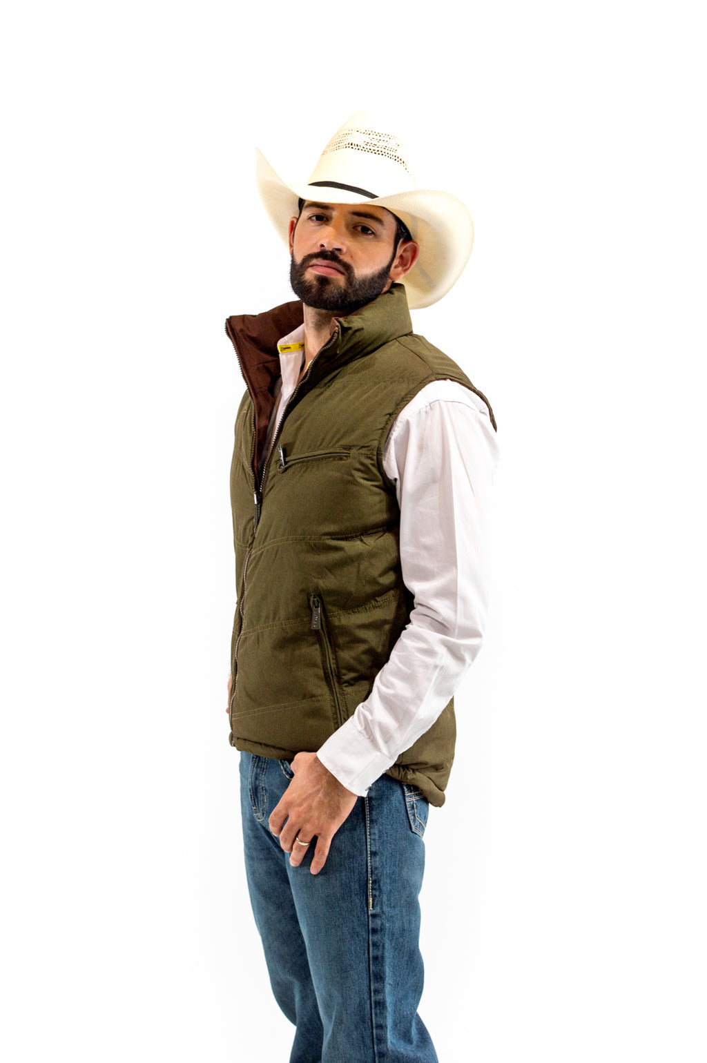 Chaleco Caballero Doble Vista Red Coffee/Dark Olive VE120517-ME3-8