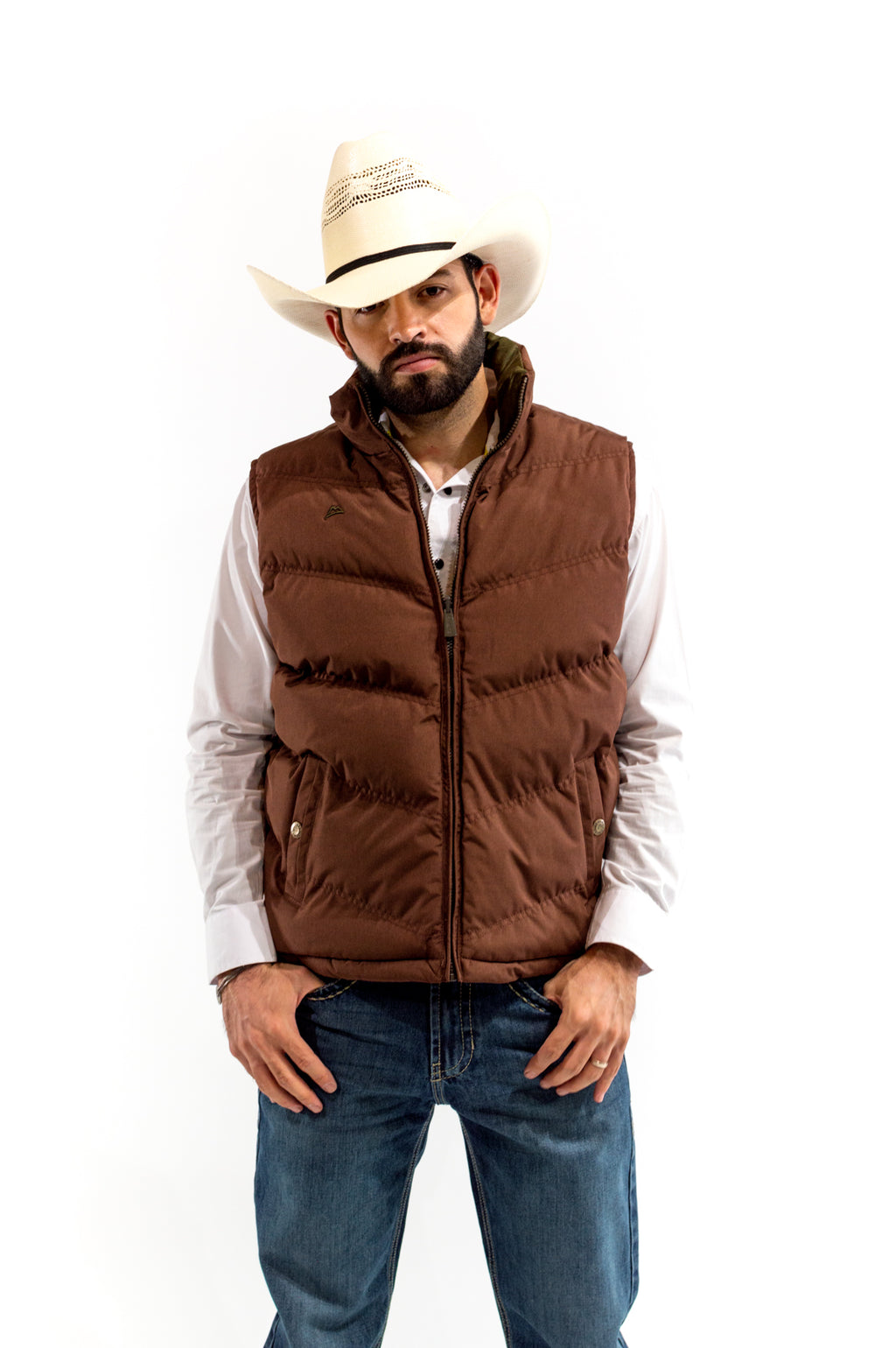 Chaleco Caballero Doble Vista Red Coffee/Dark Olive VE120517-ME3-8