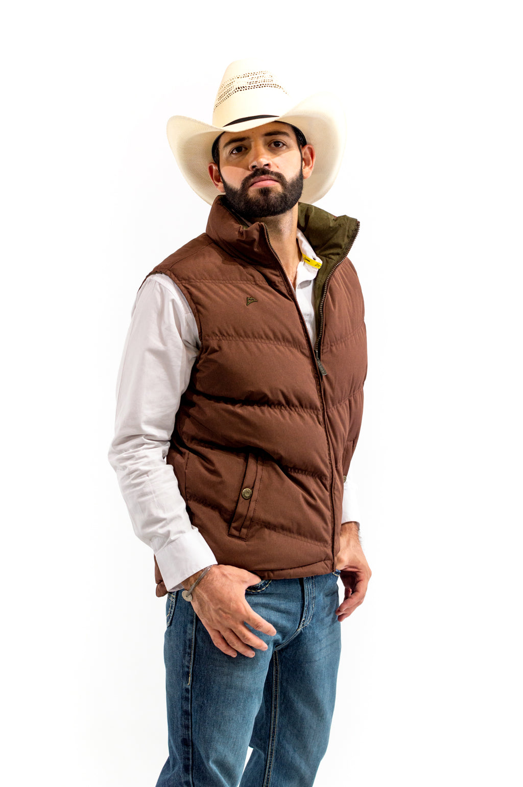 Chaleco Caballero Doble Vista Red Coffee/Dark Olive VE120517-ME3-8