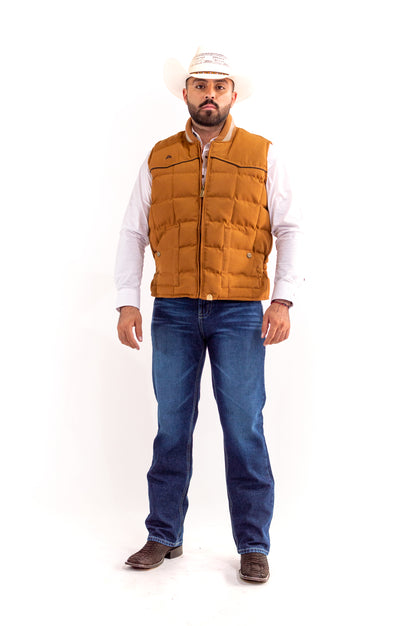 Men's Vest Canvas Yellow/Brown VE0314-CV9-10