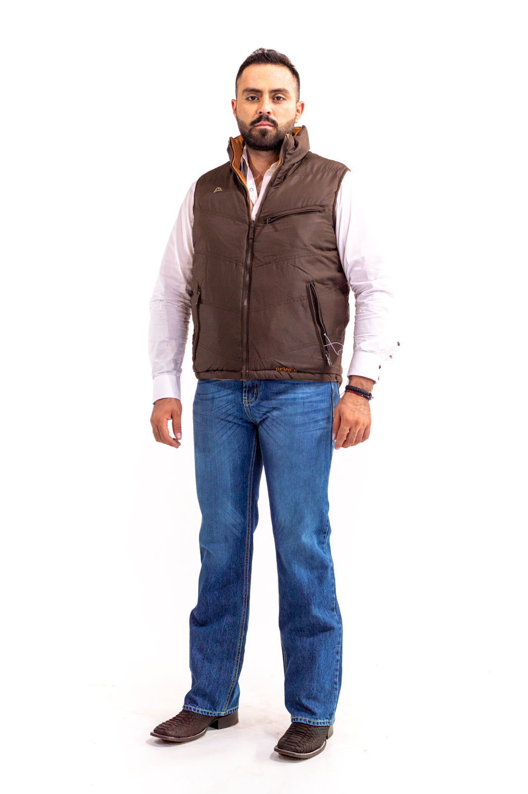 Chaleco Caballero Doble Vista Yellow/Brown