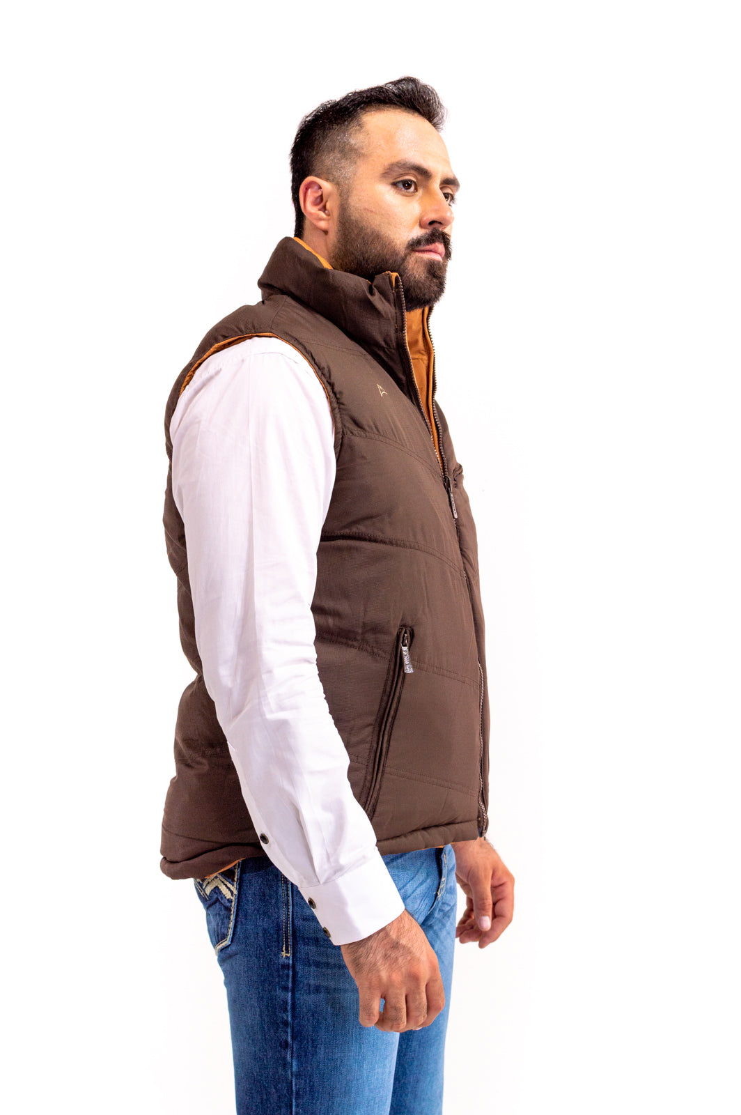 Chaleco Caballero Doble Vista Yellow/Brown