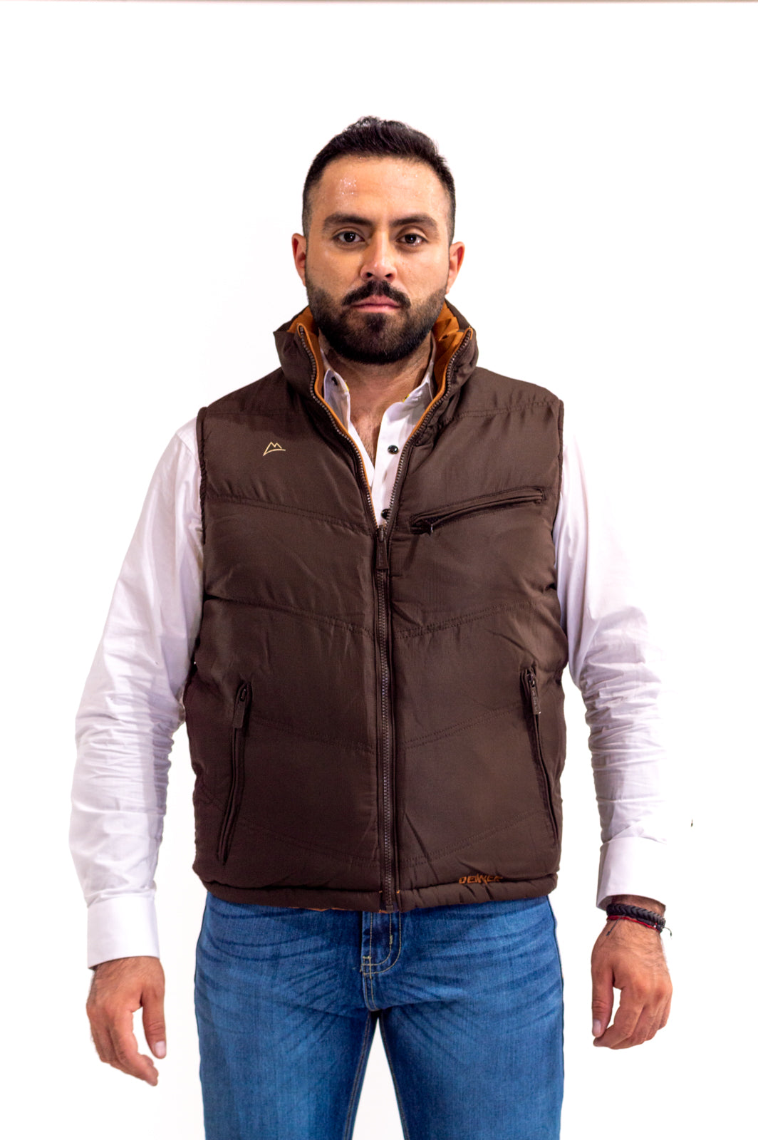 Chaleco Caballero Doble Vista Yellow/Brown