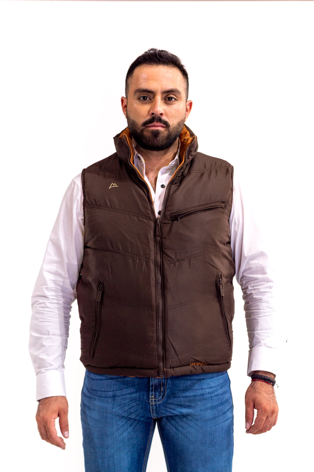 Chaleco Caballero Doble Vista Yellow/Brown VE120517DT9-10