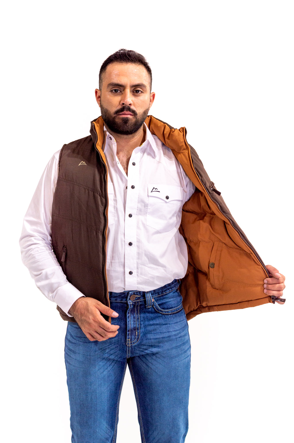 Chaleco Caballero Doble Vista Yellow/Brown VE120517DT9-10