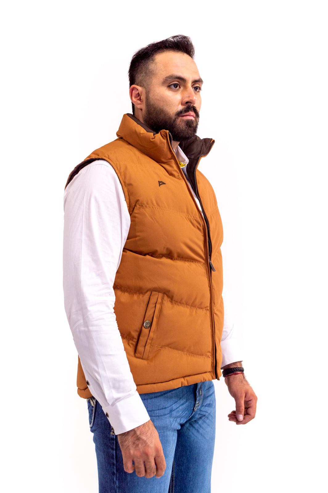 Chaleco Caballero Doble Vista Yellow/Brown