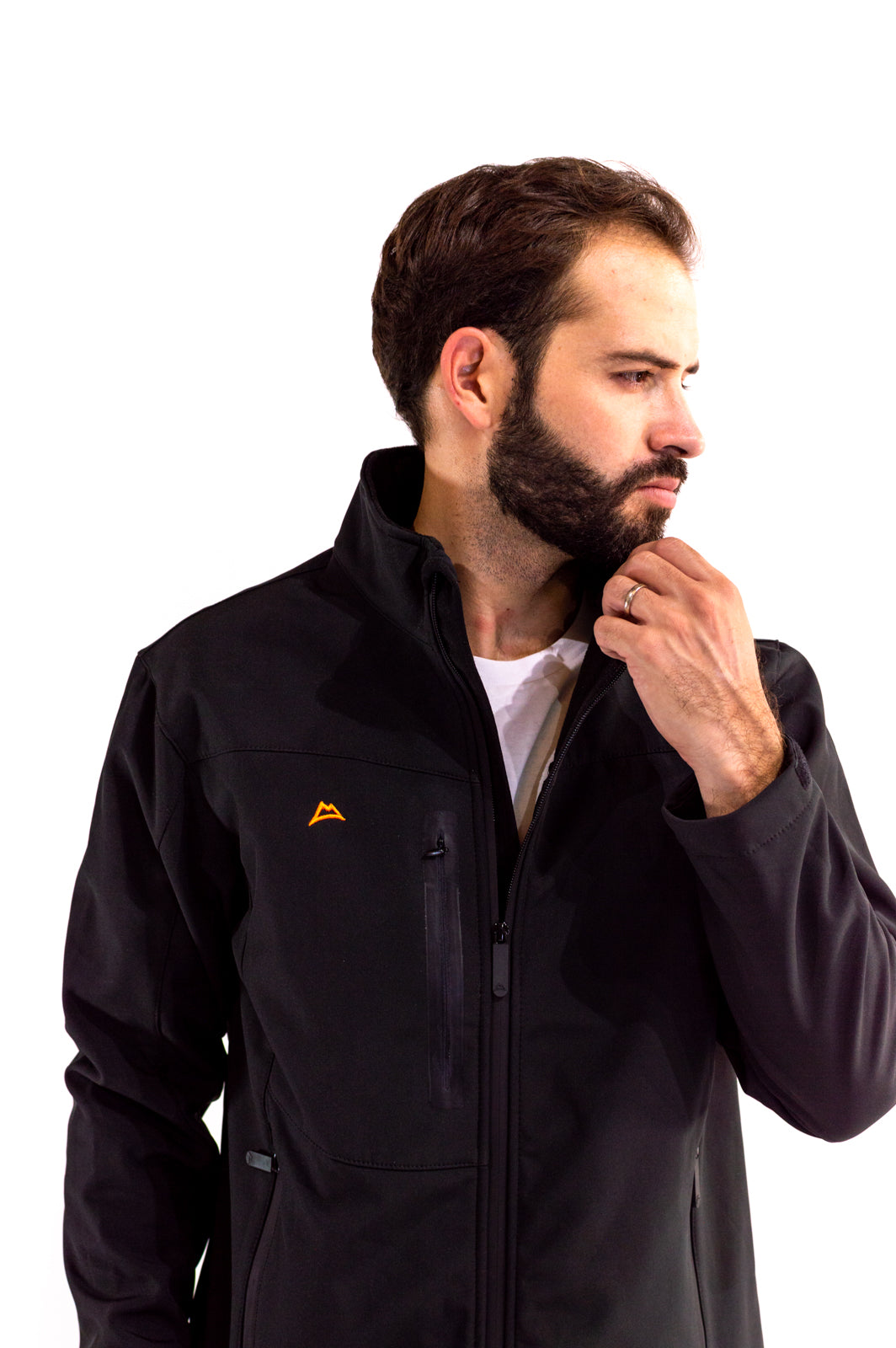 Men's Jacket Spandex Black/Orange JK1995-SP1-2