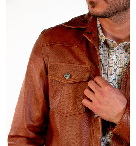 Saco Piel Vaquero Pitón Camel