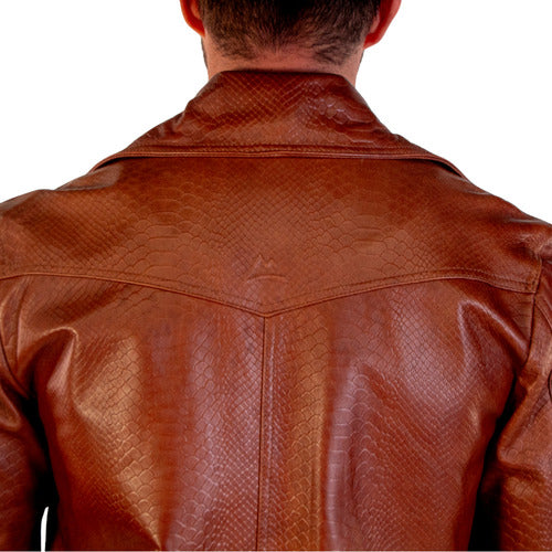 Saco Piel Vaquero Pitón Camel