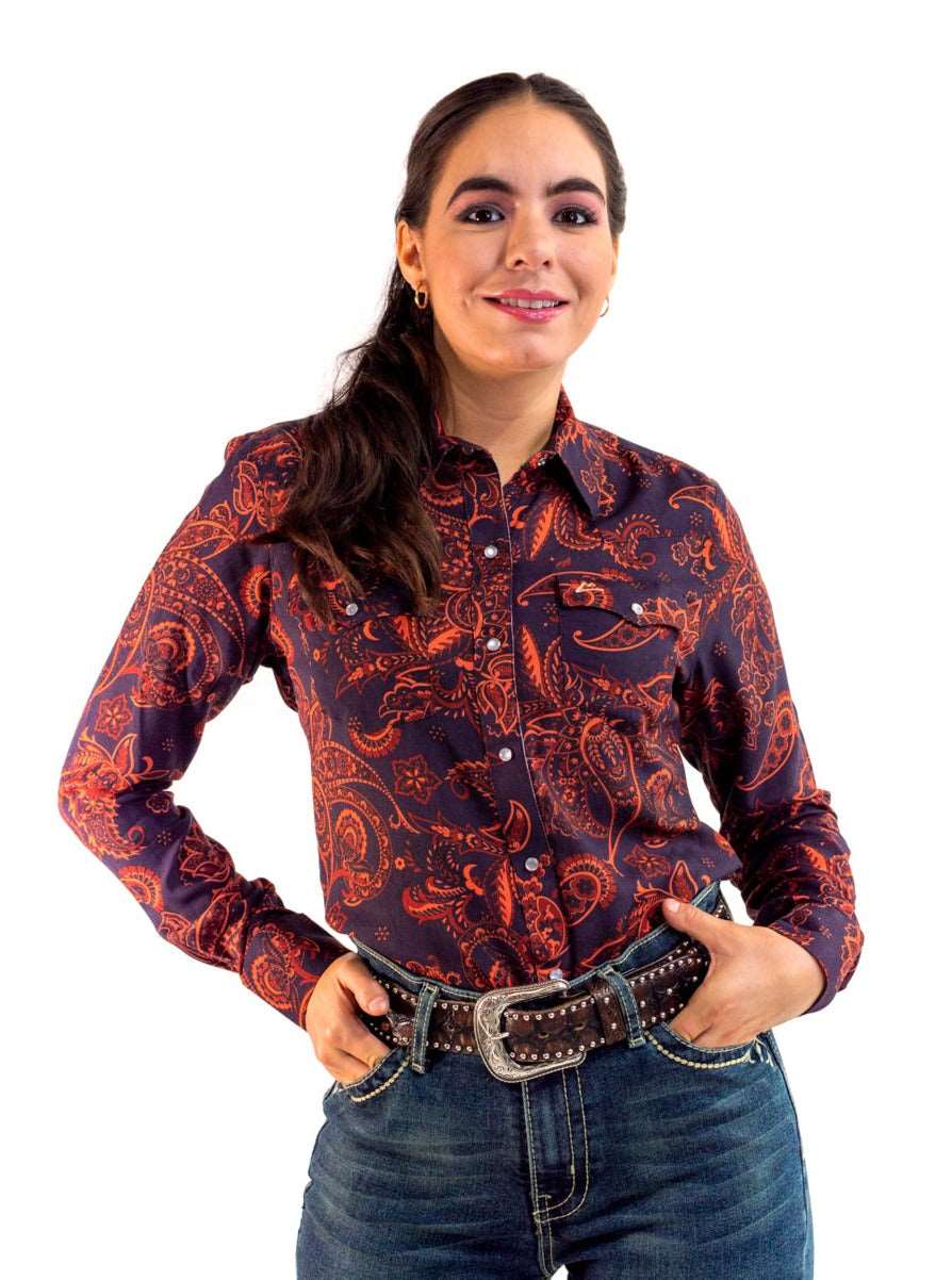 Camisa vaquera premium paisley