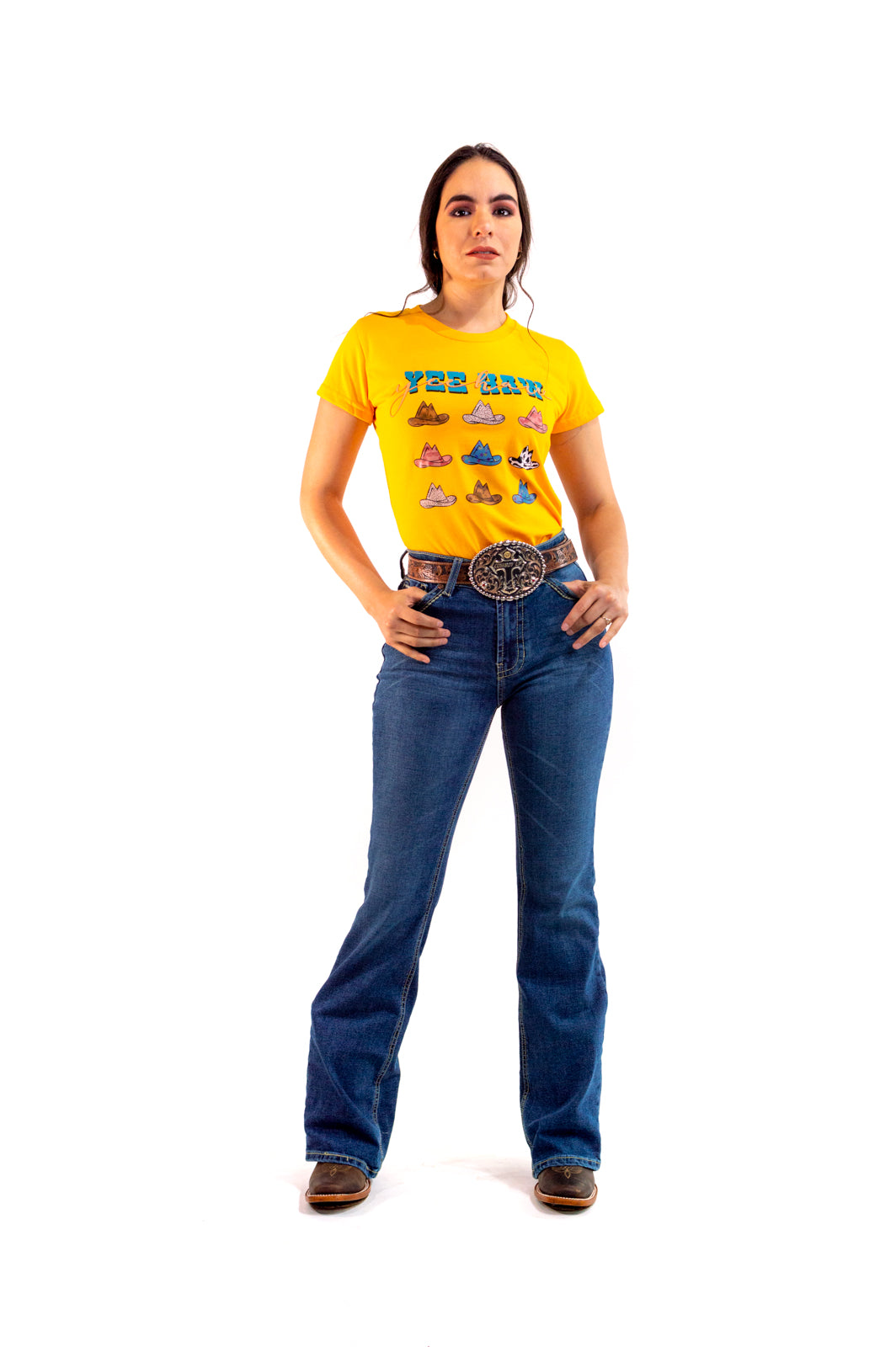 Playera Vaquera Icy Denver Dama Amarillo Tsd006