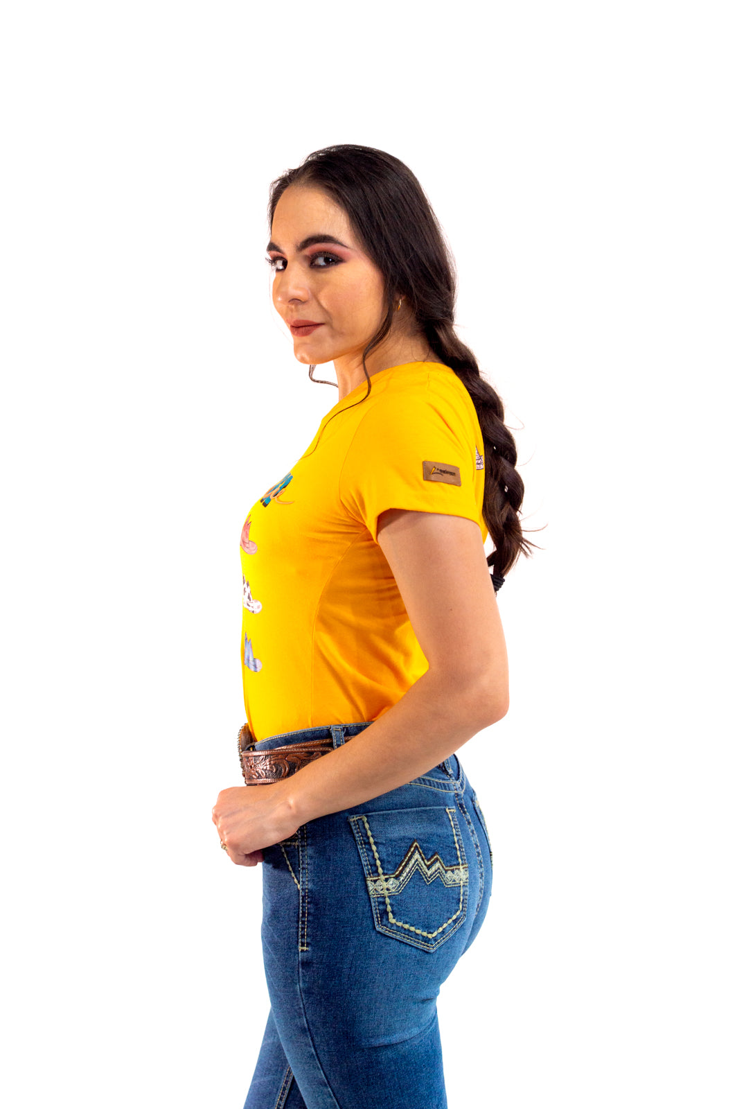 Playera Vaquera Icy Denver Dama Amarillo Tsd006