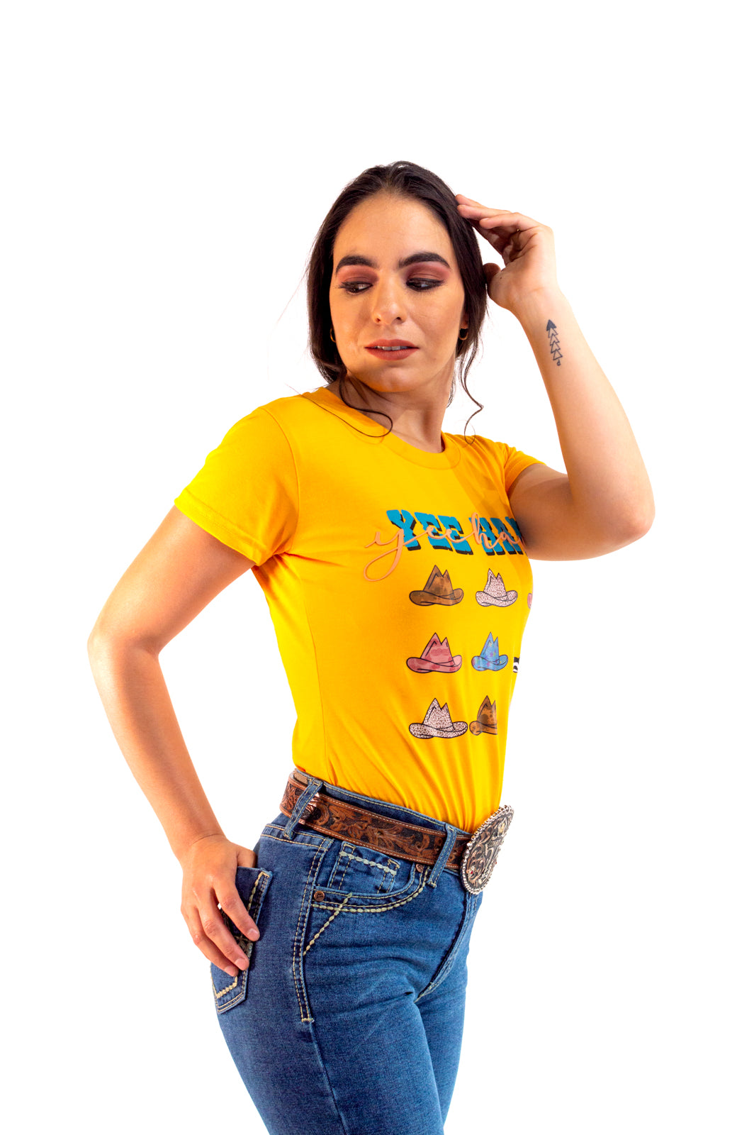 Playera Vaquera Icy Denver Dama Amarillo Tsd006