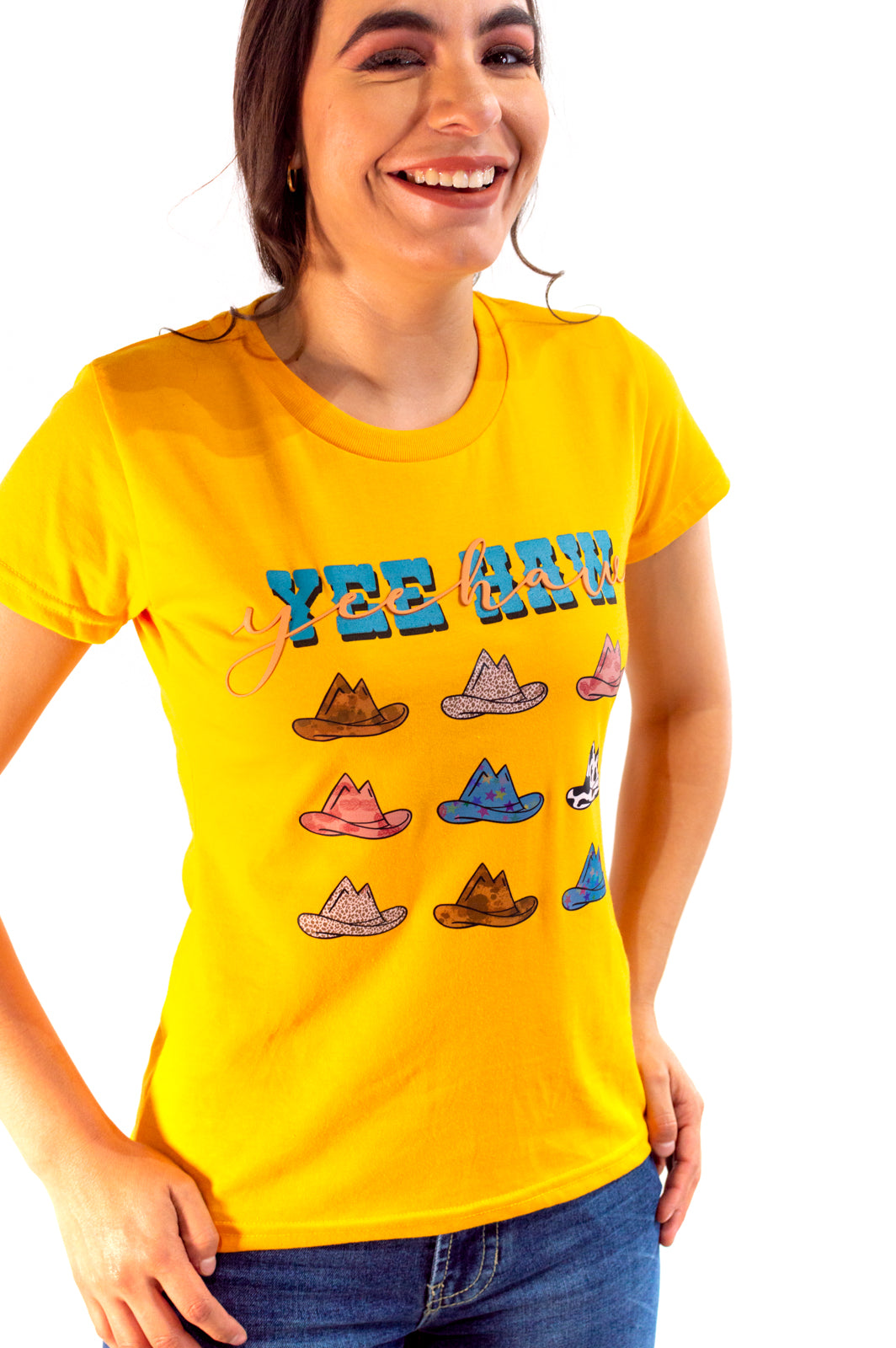 Playera Vaquera Icy Denver Dama Amarillo Tsd006