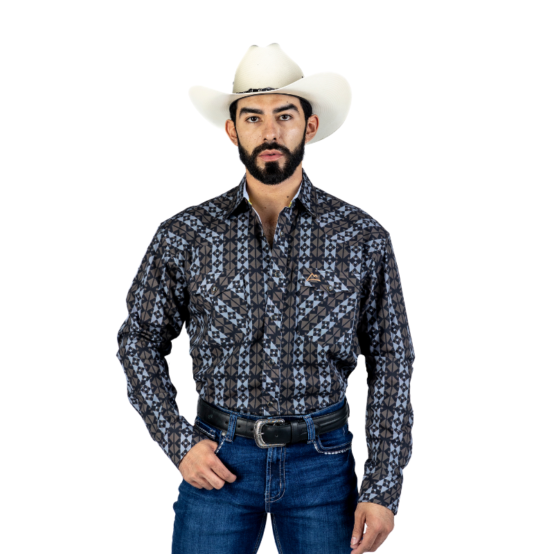 Camisa Vaquera Icy Denver Mosaico Triángulos
