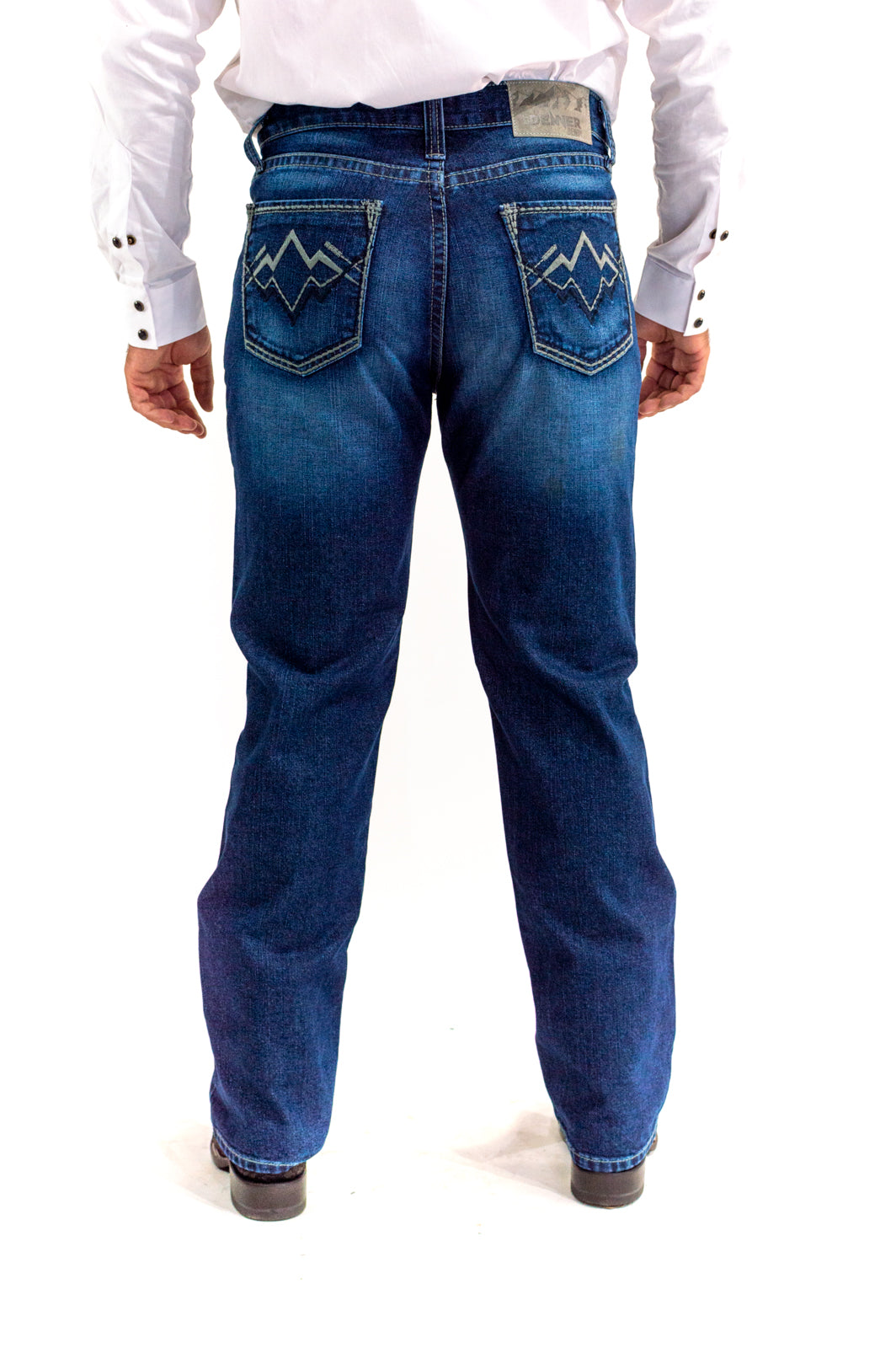 Pantalón Vaquero Caballero Spandex Gris/Marino