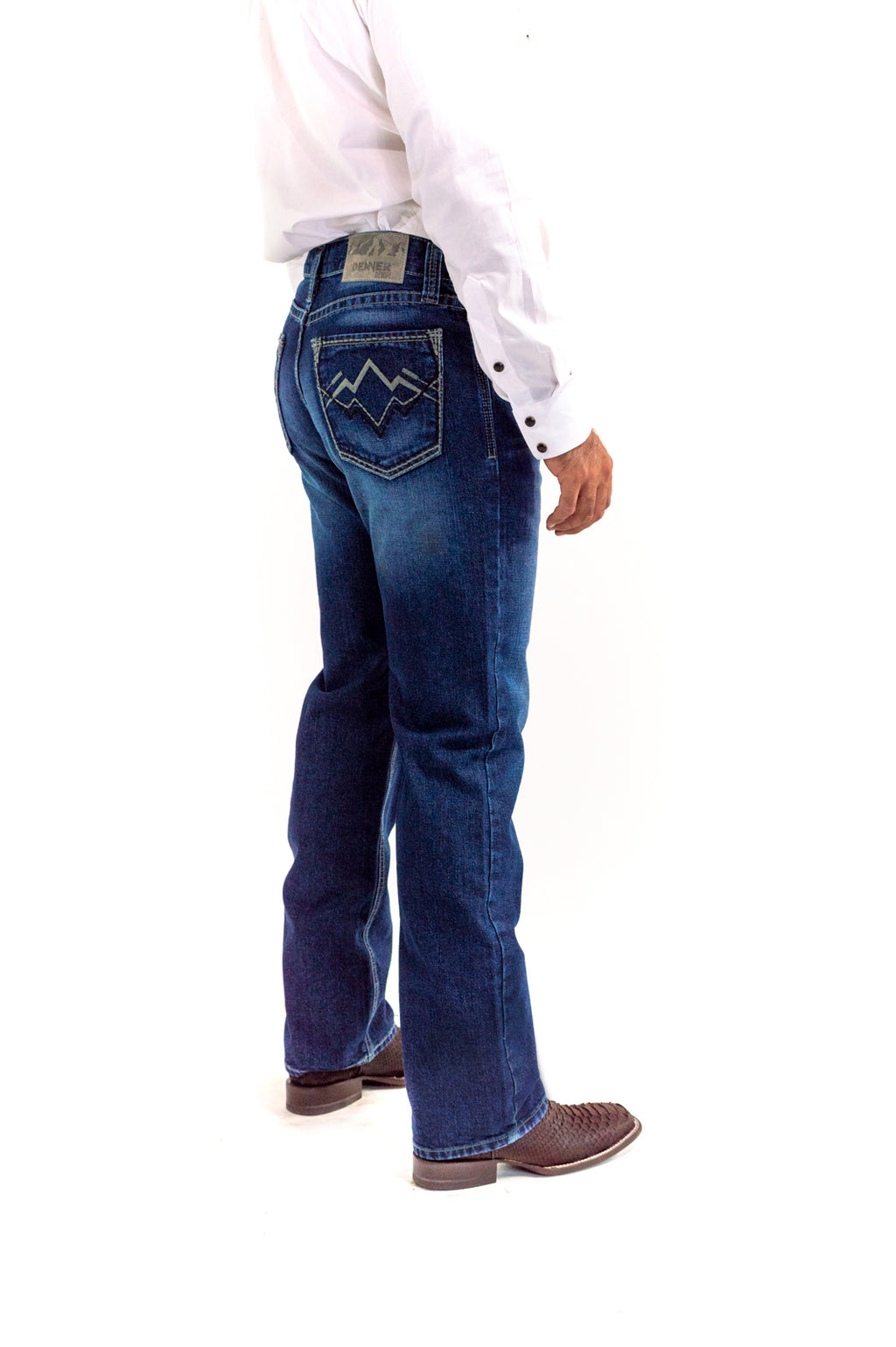 Pantalón Vaquero Caballero Spandex Gris/Marino JH007