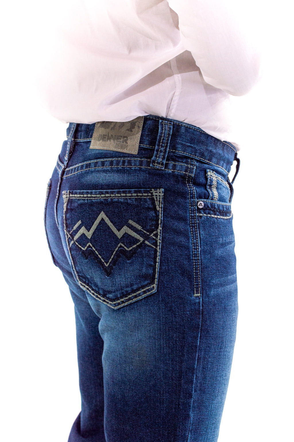 Pantalón Vaquero Caballero Spandex Gris/Marino JH007
