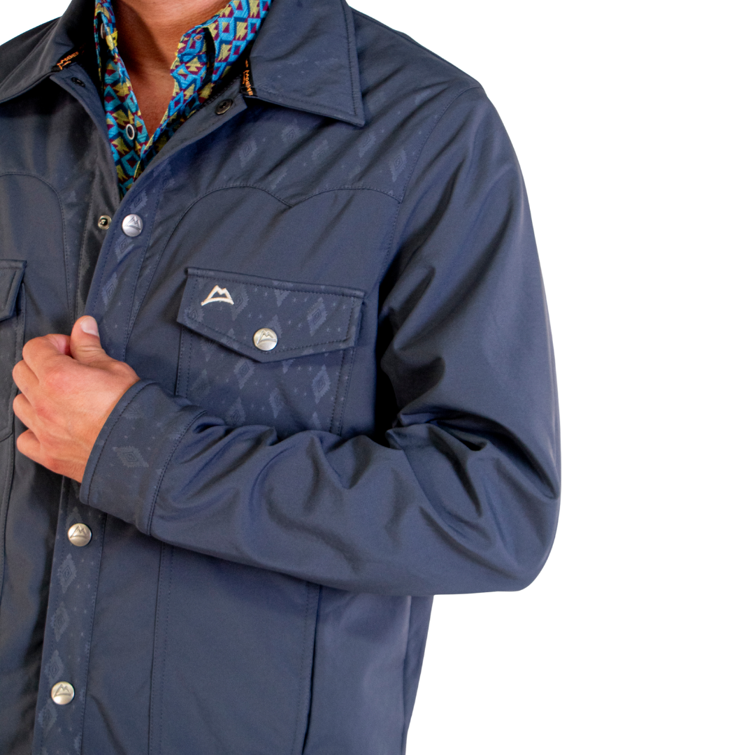 Chamarra Vaquera Cincelada Gloss Dark Gray