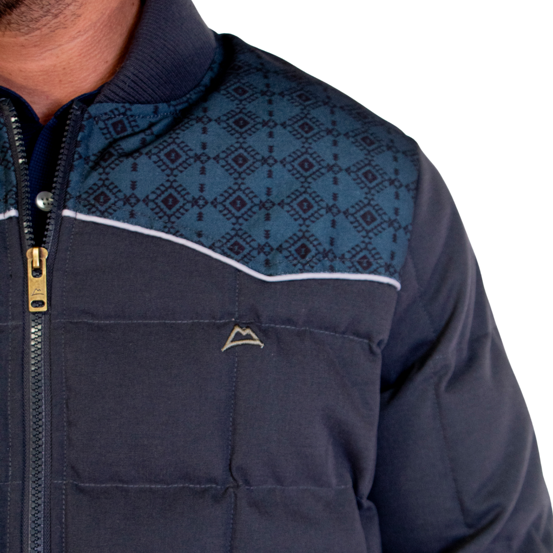 Chamarra Tribal Dark Gray Pluma de Ganso