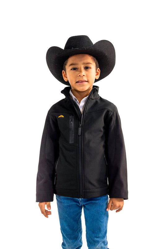Unisex Water Resistant Boy's Jacket Black