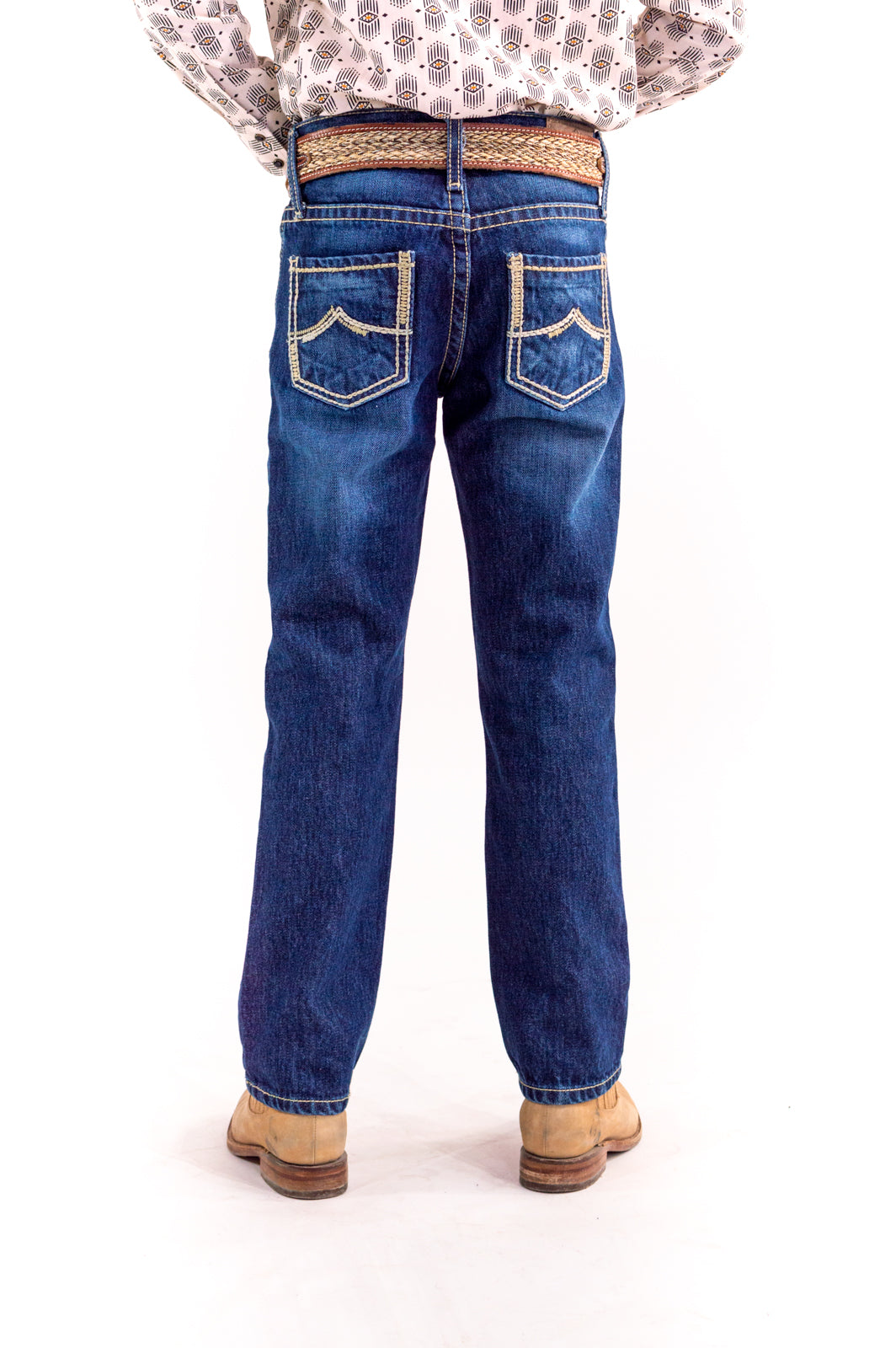 Jean Kids Straight Rígido Azul Oscuro/Dark Stone JK004