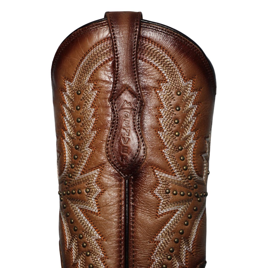Bota Vaquera de Res Icy Denver Encerado Tabaco