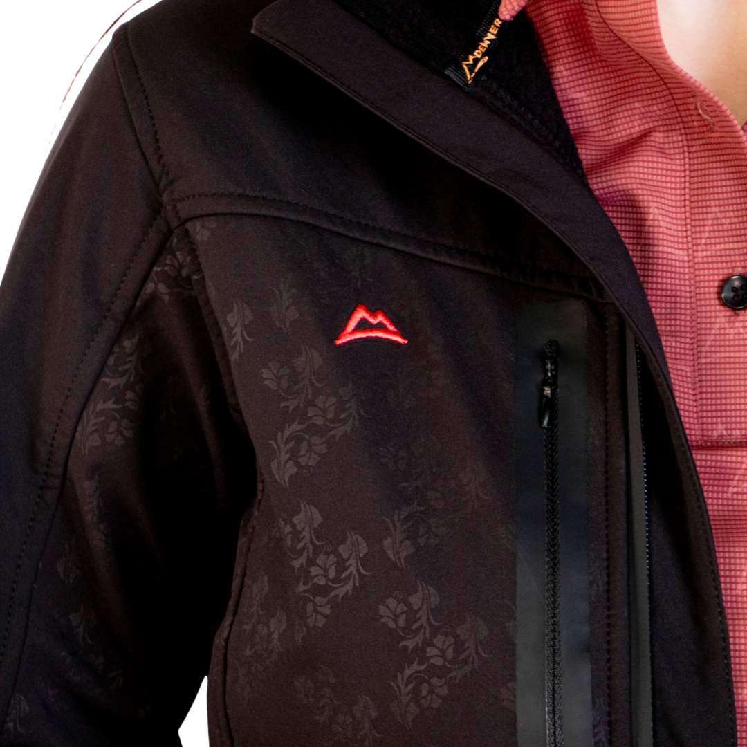 Chamarra Vaquera Spandex Rameado Flores Gloss