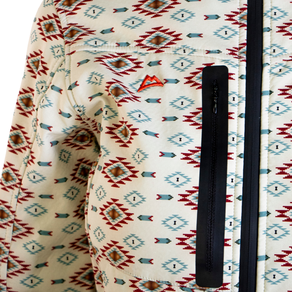 Chamarra Vaquera Tribal Flechas Beige