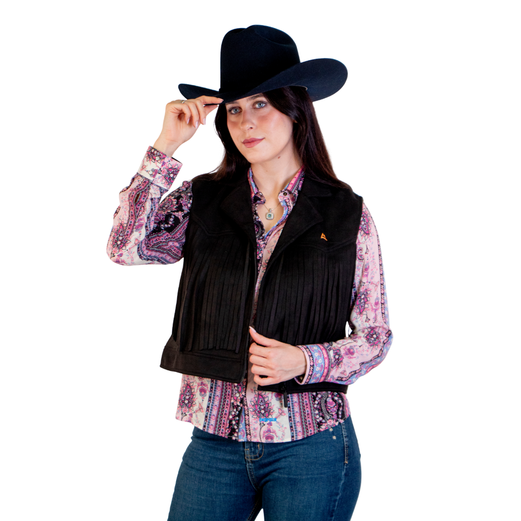 Chaleco Tribal Café - Negro