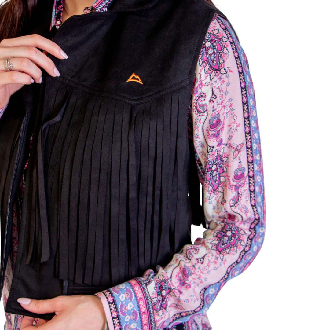 Chaleco Tribal Café - Negro