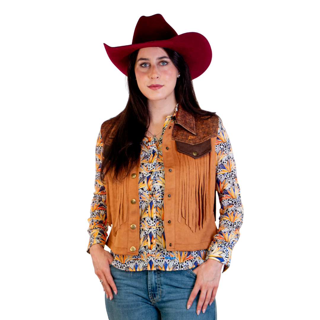 Chaleco Rameado Paisley Yellow