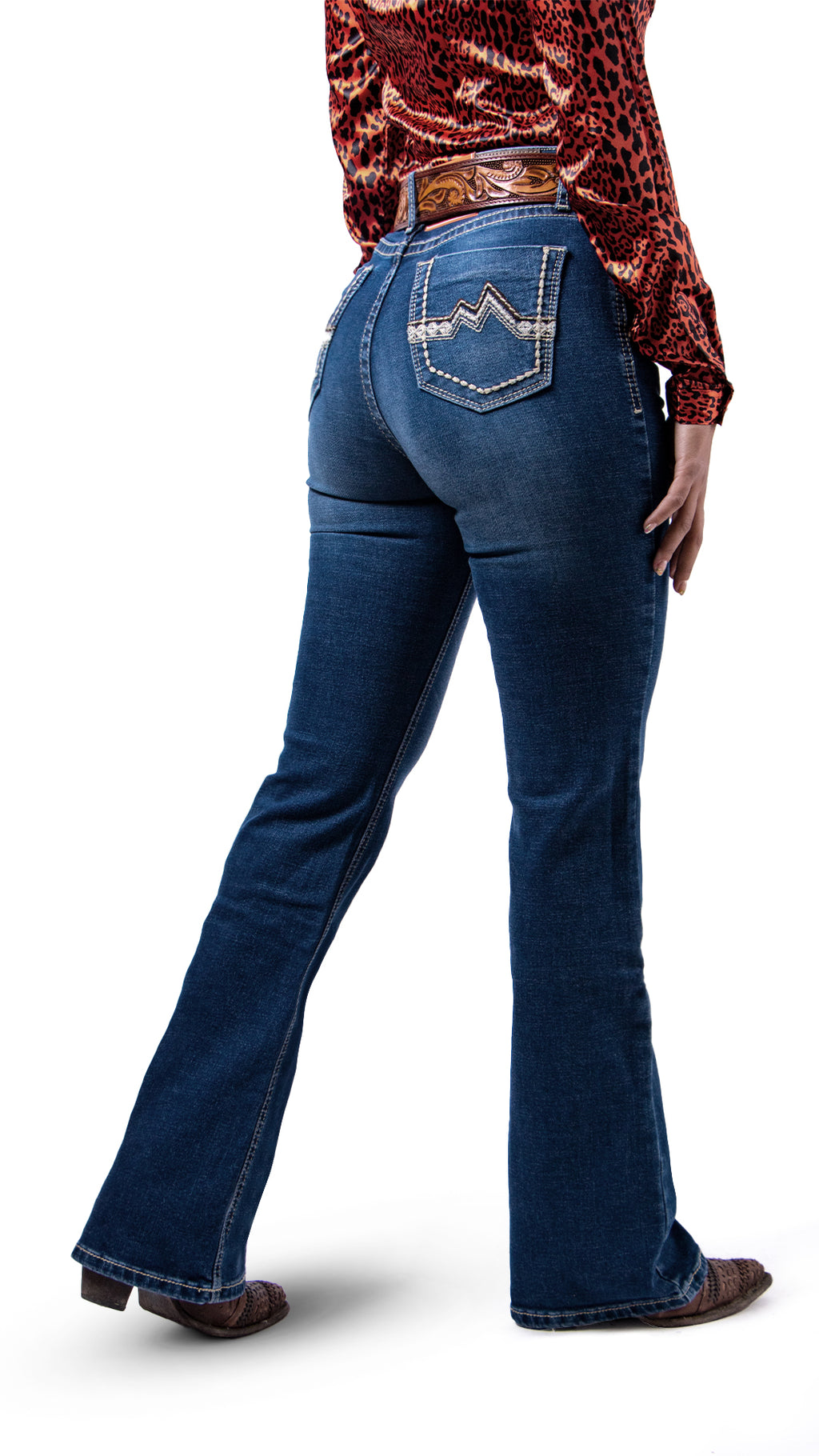 Jeans Icy Denver cintura alta corte bota Azul medio claro DM029