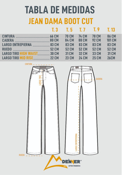 Jeans Icy Denver cintura alta negro DM023