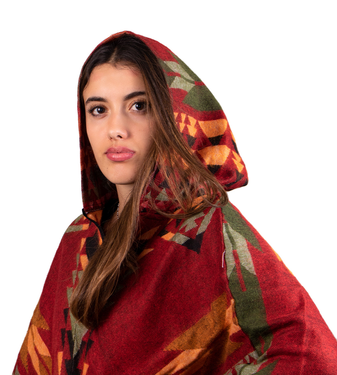 PONCHOS DENVER UNISEX 2 BOLSILLOS Y CAPUCHA PATRONES VARIOS PD028C