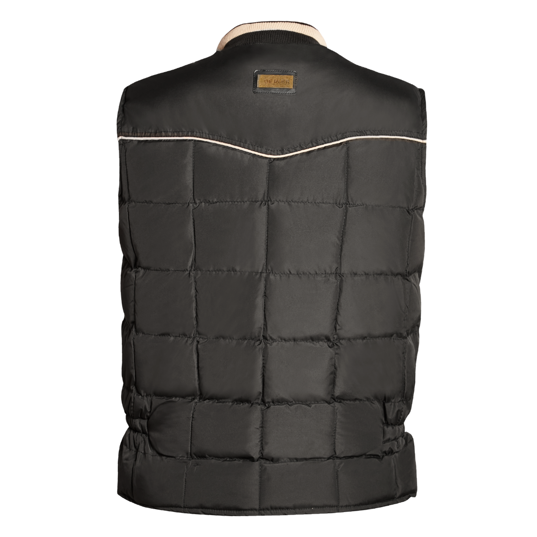 Checked waistcoat Black/Khaki VE0213-2-1