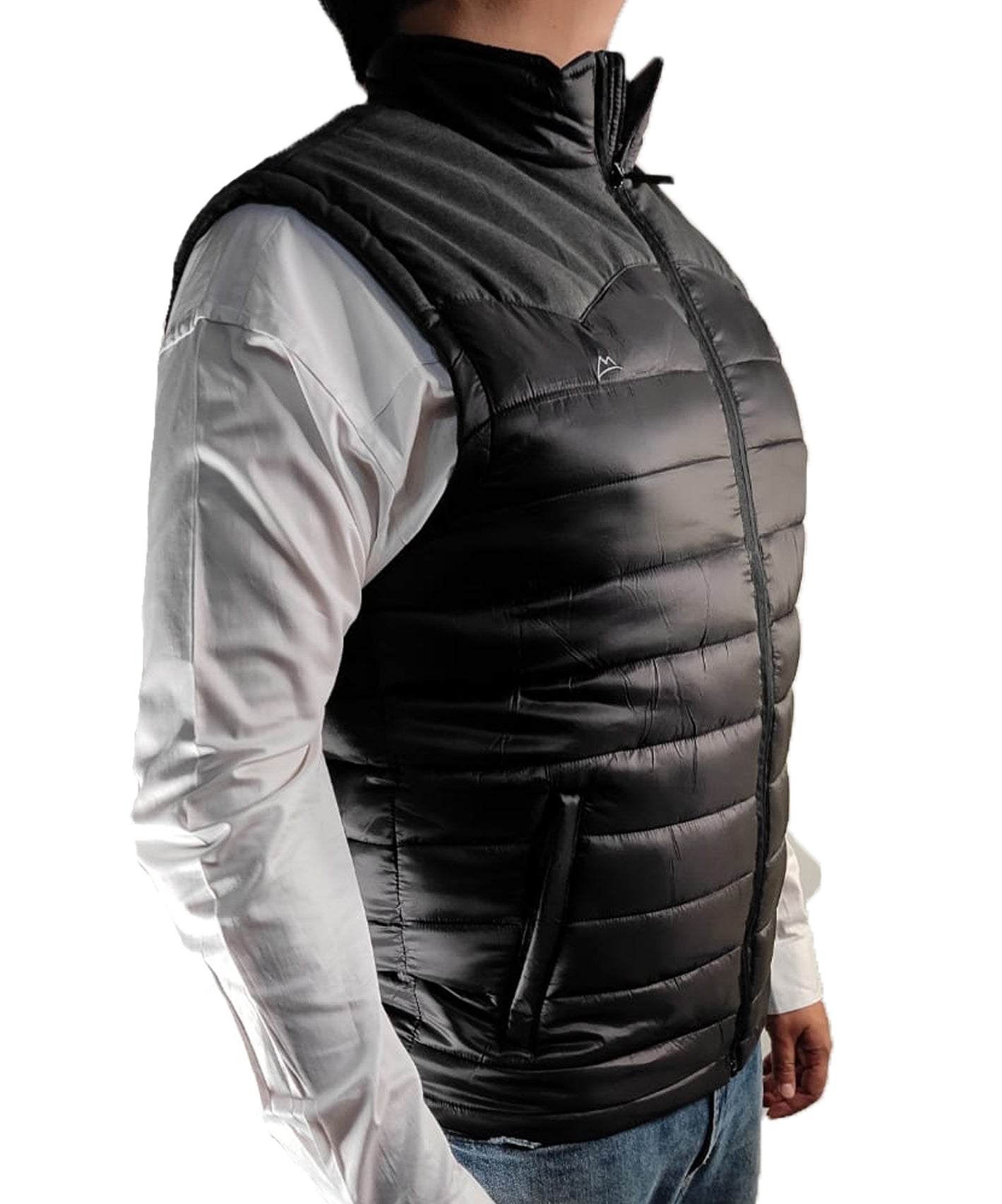 Black/black melange men's waistcoat VE2424ME-1