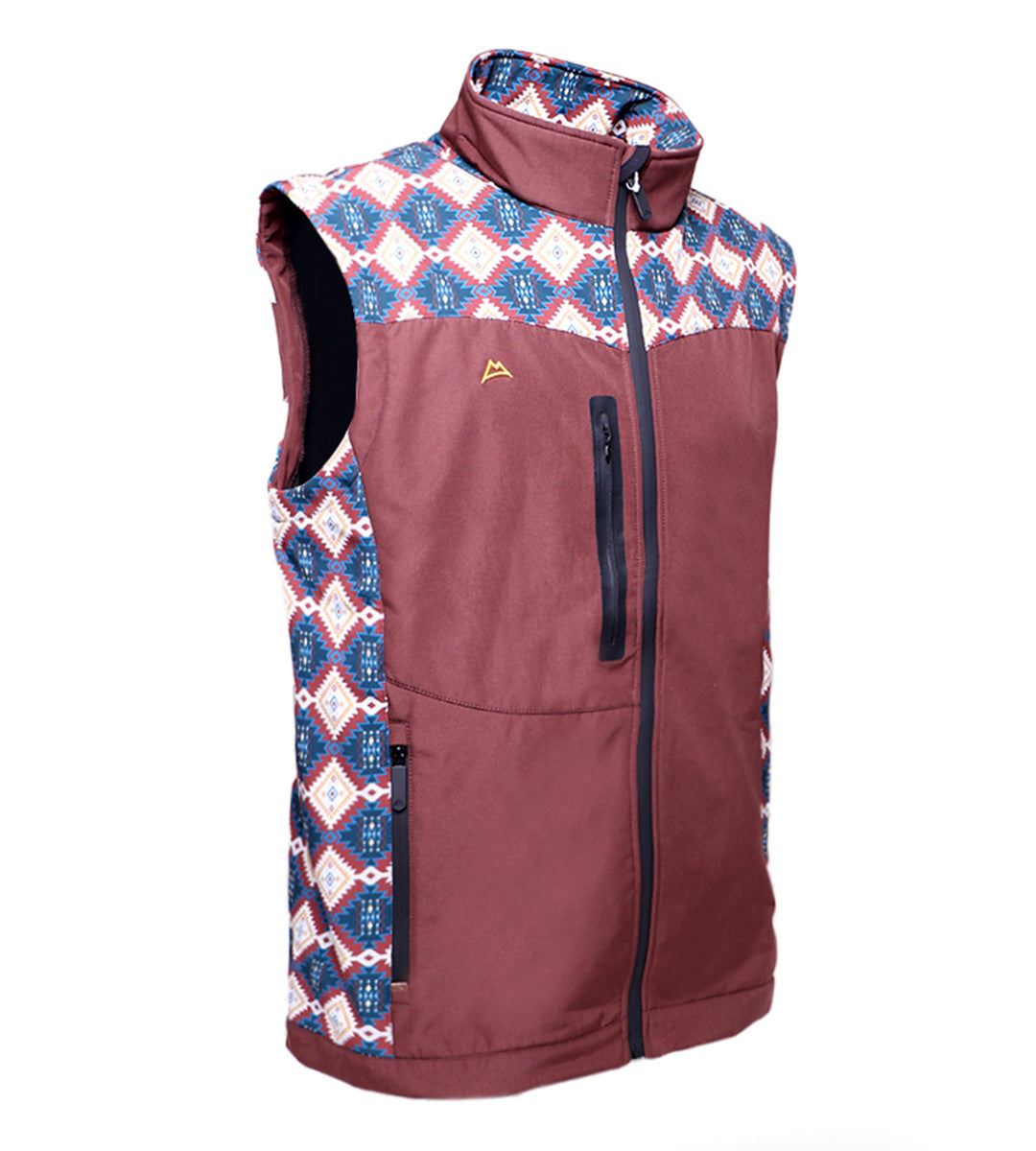Men's spandex vest MELANGE RED COFFE / NATIVO NAVY WATER PROOF VE0902-NN3
